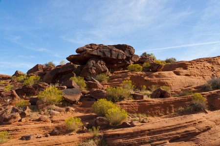 独特的红砂岩岩石的结构