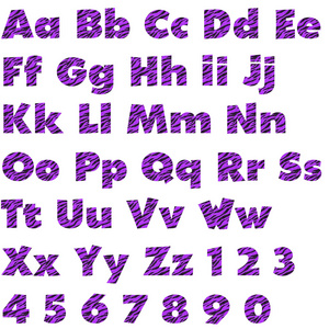 紫色闪光  斑马字母集