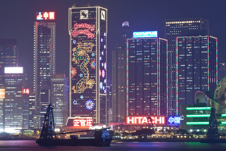 在圣诞节香港夜景图片