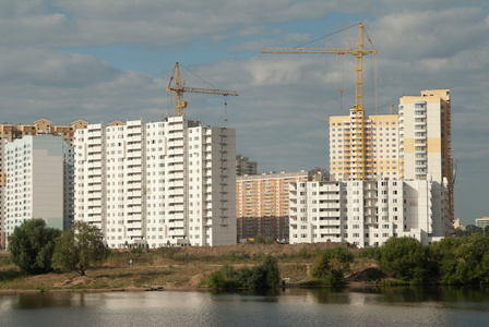 大型房屋建设的洪泛区 pavshinskaja