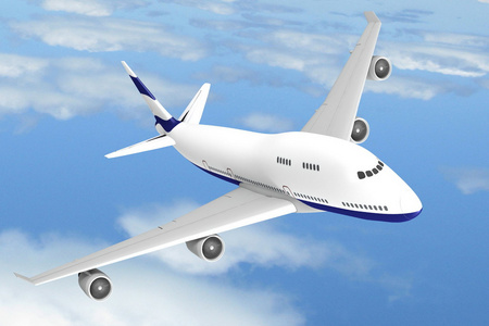 飞行的喷气式飞机图片