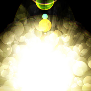 关于太阳刺眼的光线春天的花蕾角度木材和散景背景的夜晚和闪烁刺眼的