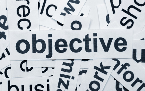 oibjectives客观的概念照片