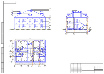 建筑制图的房子 autocad 矢量