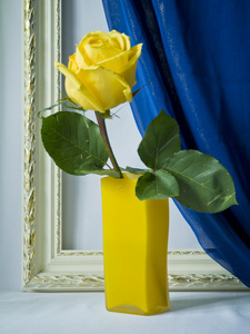 在玻璃花瓶里的玫瑰