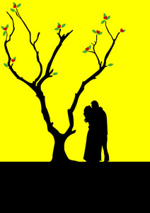 夫妇和树