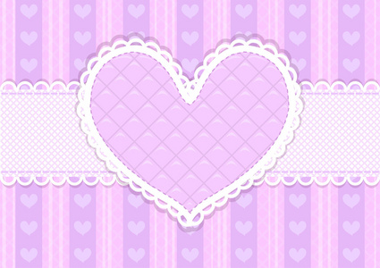 粉色动物边框矢量粉色和紫色可爱情人节卡照片