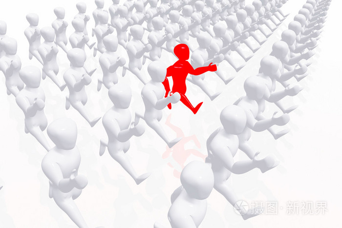 概念一在100万人的数字3d呈现