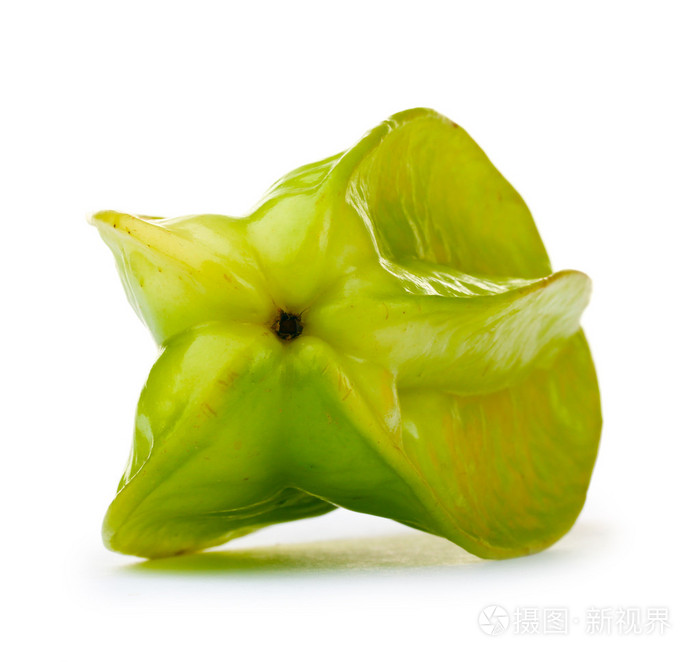 新鲜杨桃孤立在白色