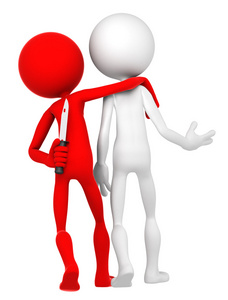 拿刀在他背后的商人照片