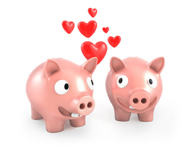 两个小猪银行坠入爱河