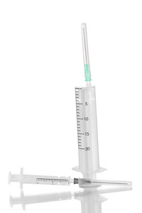 注射器上白色隔离