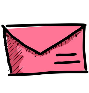 粉红颜色邮件图标
