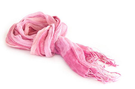 粉红色的围巾