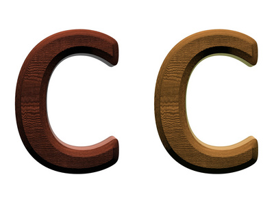 木制字母表的一封信。计算机生成 3d 照片呈现
