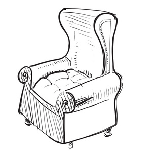 旧皮革扶手椅