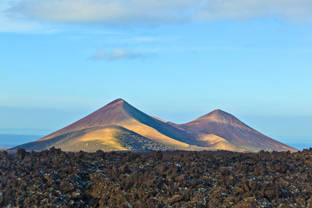 帝曼法雅国家公园在兰萨罗特岛，西班牙的火山