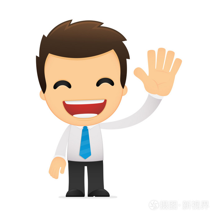 可爱的卡通办公室工作者