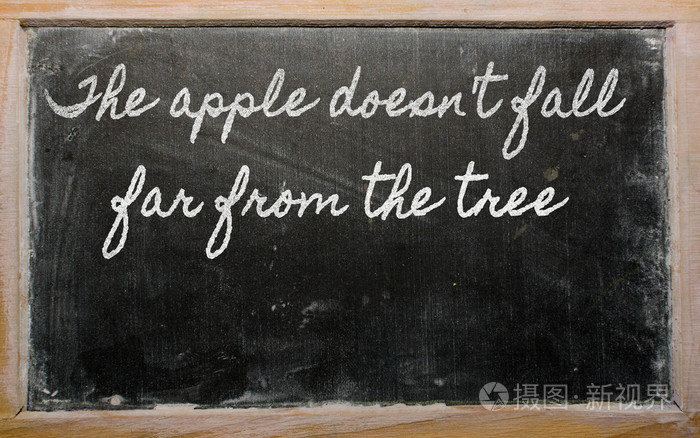 表达式苹果不落地，离树写