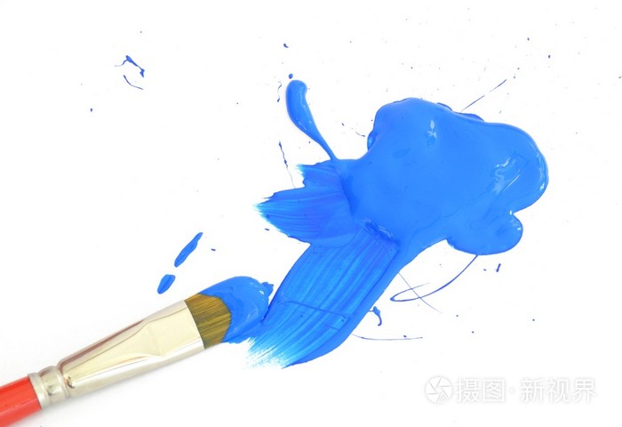 蓝色颜色和画笔