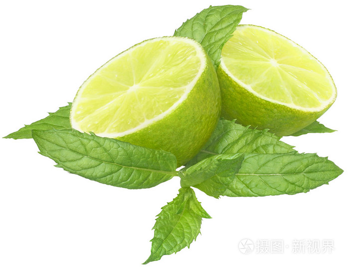 切片石灰用薄荷叶