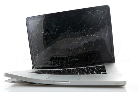 破碎显示笔记本电脑图片