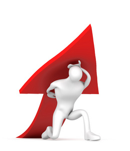 立体掉头箭头3d 立体人上行转动箭头照片