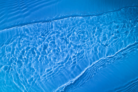 蓝色的水波纹背景照片