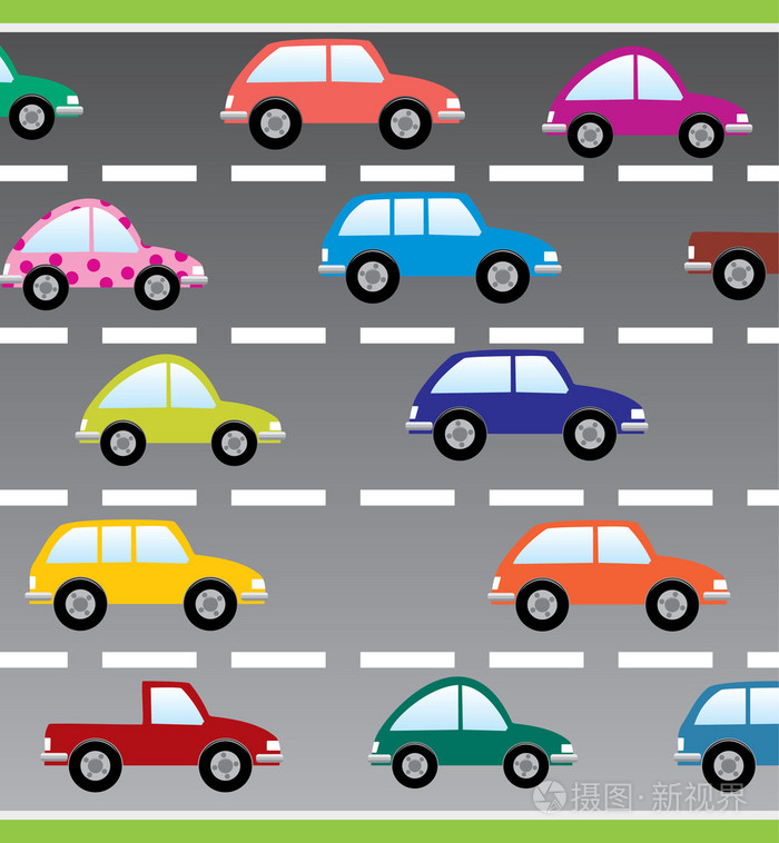 矢量汽车在路上