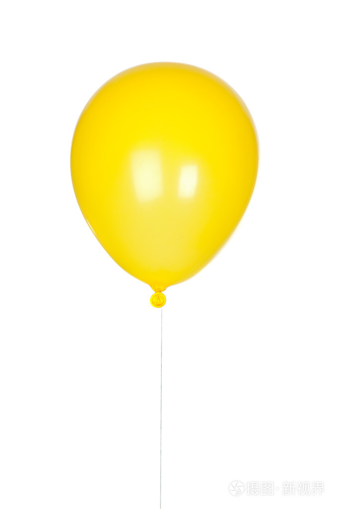 黄色气球充气