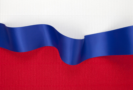 蓝丝带横幅照片