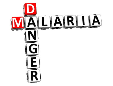 3d 疟疾危险风险填字游戏文本