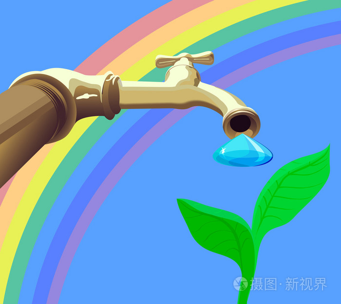 水龙头和植物