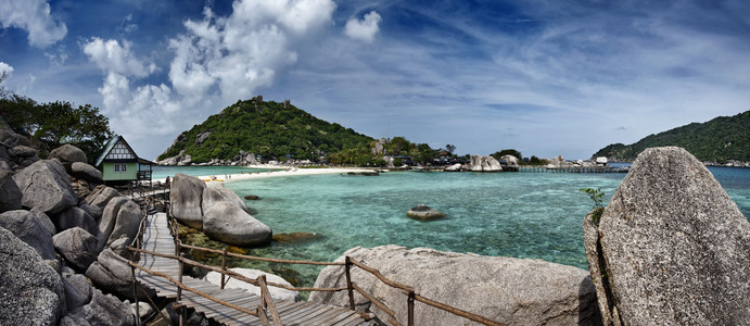 泰国，koh 南园 南园岛，岛的全景视图