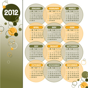 2012 年日历