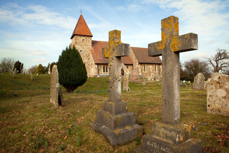 严重的墓地教会英格兰中世纪