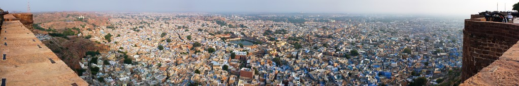从梅兰堡印度焦特布尔市的视图