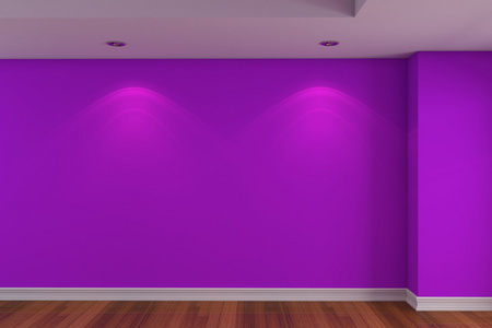 空房间紫色颜色的墙