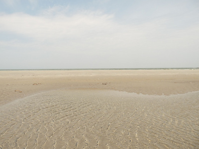 北海海滩上岛 ameland 在荷兰