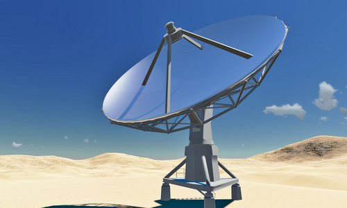 在天空背景上的雷达照片