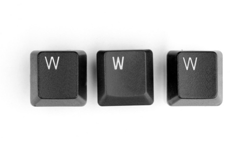 说 www 孤立在白色的键盘键