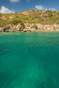 清澈的水和加勒比岛屿
