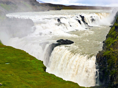 在冰岛 gullfoss 瀑布