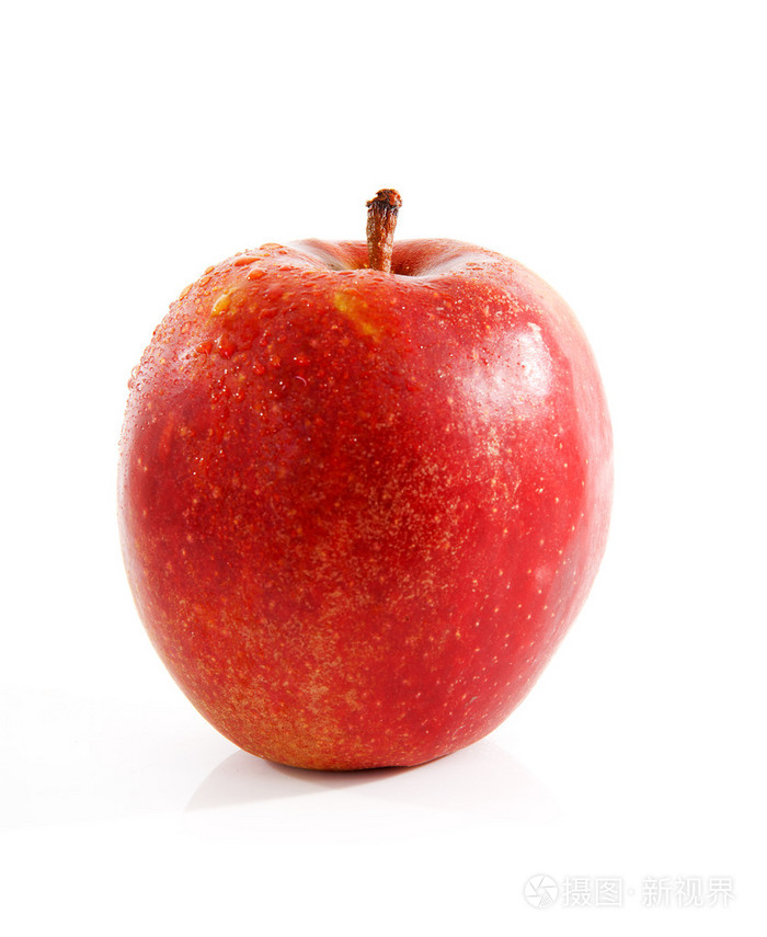 用水的一个红苹果滴眼液