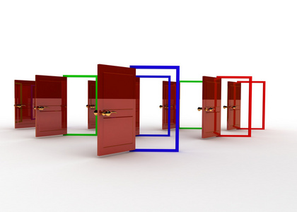 打开门的概念图片