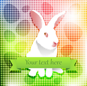 复活节兔子明信片
