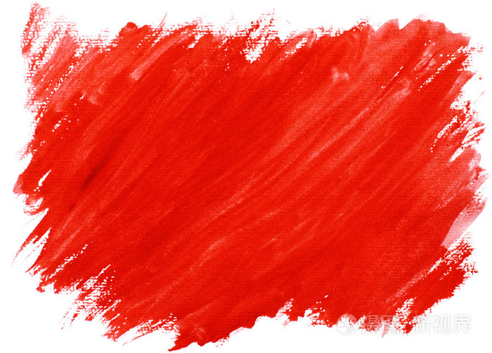 红色水彩背景(孤立)
