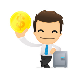 可爱的卡通办公室工作者照片