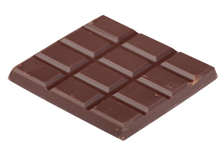 孤立的棕色巧克力