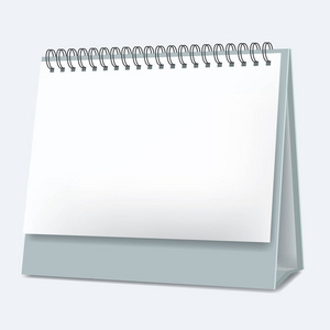 空白的桌面日历写实的风格设计。孤立的矢量